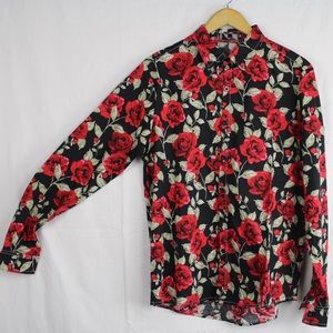 L/S Rose Button-down